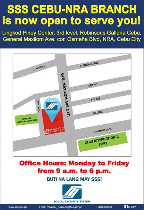 SSS Office open to serve you! .